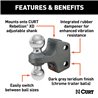 CURT | Replacement Rebellion XD Dual Ball, 2" & 2-5/16", Up to 15K CURT Hitch Balls & Mounts