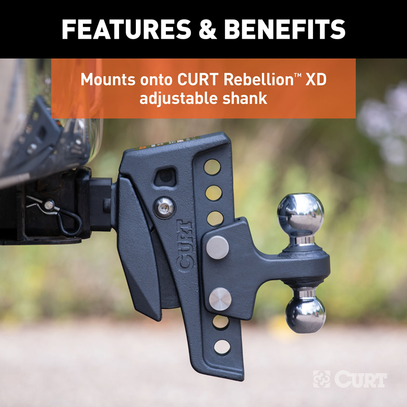 CURT | Replacement Rebellion XD Dual Ball, 2" & 2-5/16", Up to 15K CURT Hitch Balls & Mounts