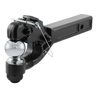 CURT | Receiver-Mount Ball & Pintle Hitch (2" Shank, 2-5/16" Ball, 12,000 lbs.)