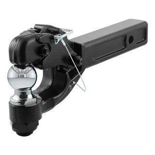 CURT | Receiver-Mount Ball & Pintle Hitch (2" Shank, 2" Ball, 10,000 lbs.)