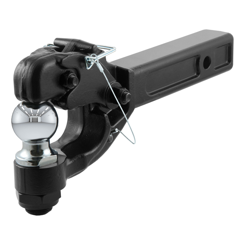 CURT | Receiver-Mount Ball & Pintle Hitch (2" Shank, 2" Ball, 10,000 lbs.)