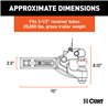 CURT | Receiver-Mount Ball & Pintle Hitch (2-1/2" Shank, 2-5/16" Ball, 20,000 lbs.)