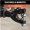 CURT | Receiver-Mount Ball & Pintle Hitch (2-1/2" Shank, 2-5/16" Ball, 20,000 lbs.)