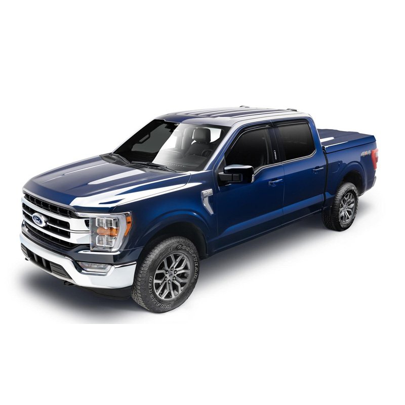 Husky Liners | Low Profile Ventvisor Deflector Smoke Outside Mount 4 pc. - F-150 / Lightning / F-250 / F-350 2015-2025