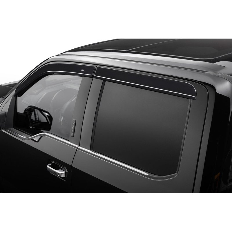Husky Liners | Low Profile Ventvisor Deflector Smoke Outside Mount 4 pc. - F-150 / Lightning / F-250 / F-350 2015-2025