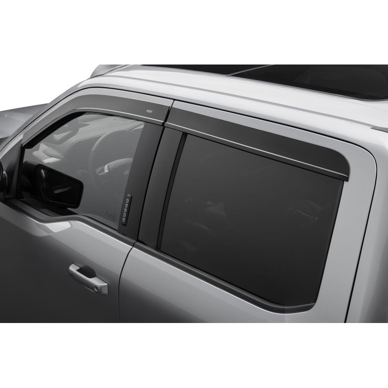 Husky Liners | Low Profile Ventvisor Deflector Smoke Outside Mount 4 pc. - F-150 / Lightning / F-250 / F-350 2015-2025