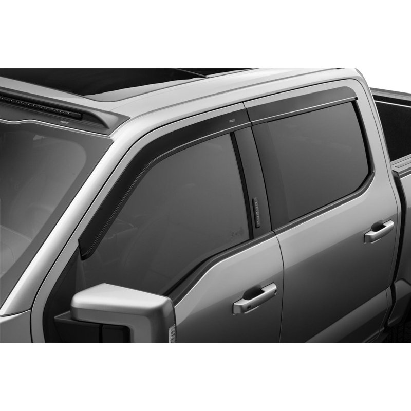 Husky Liners | Low Profile Ventvisor Deflector Smoke Outside Mount 4 pc. - F-150 / Lightning / F-250 / F-350 2015-2025