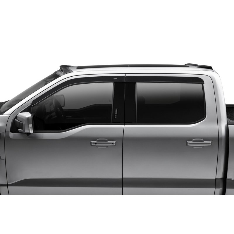 Husky Liners | Low Profile Ventvisor Deflector Smoke Outside Mount 4 pc. - F-150 / Lightning / F-250 / F-350 2015-2025