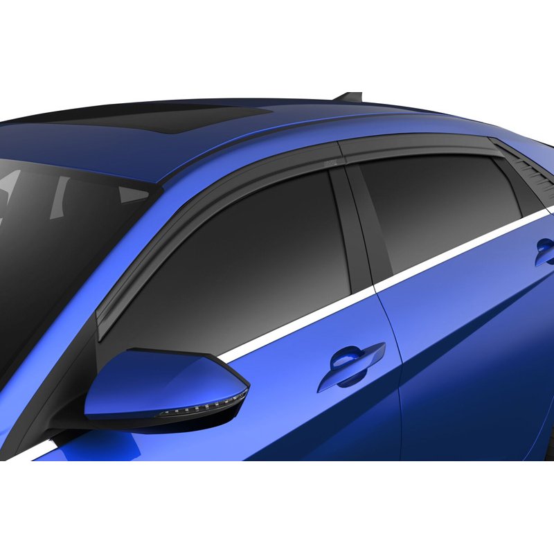 Husky Liners | Low Profile Ventvisor Deflector; Smoke; Outside Mount; 4 pc. - Elantra 1.6L / 2.0L 2021-2025