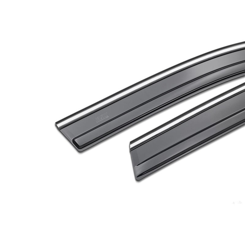 Husky Liners | Low Profile Ventvisor Deflector; Smoke with Chrome Trim; Outside Mount; 4 pc. - RAV4 2.5L 2019-2025