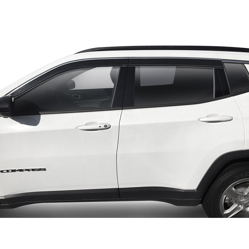 Husky Liners | Low Profile Ventvisor Deflector; Smoke with Chrome Trim; Outside Mount; 4 pc.