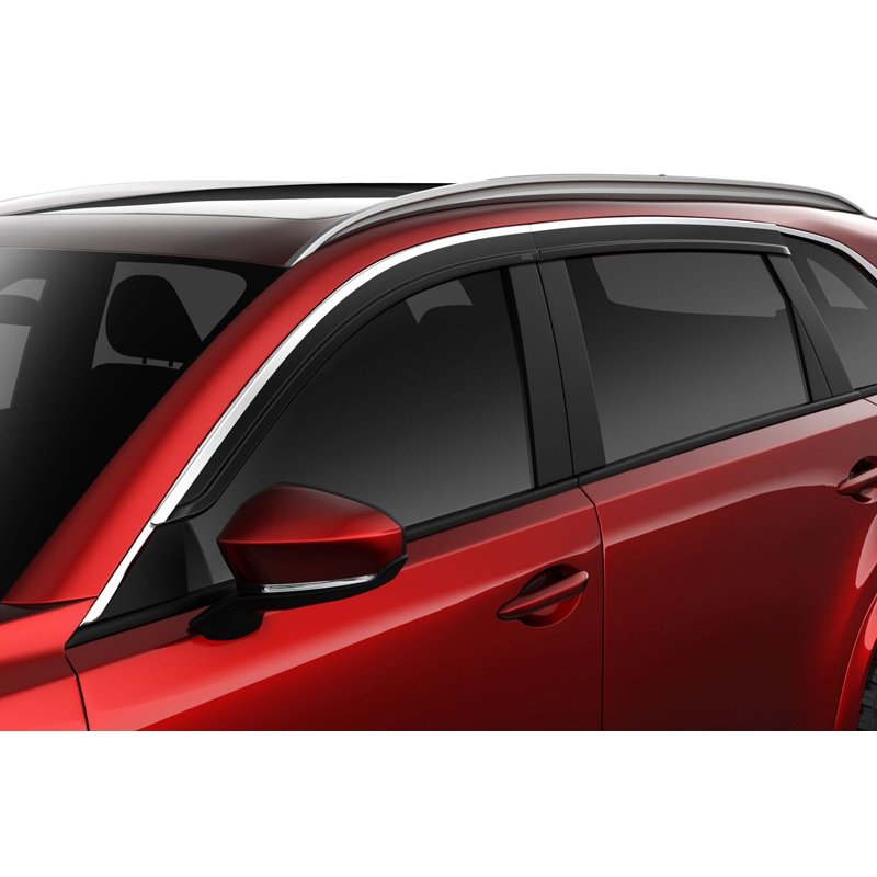 Husky Liners | Low Profile Ventvisor Deflector; Smoke with Chrome Trim; Outside Mount; 4 pc. - CX-90 2.5L / 3.3T 2024-2025