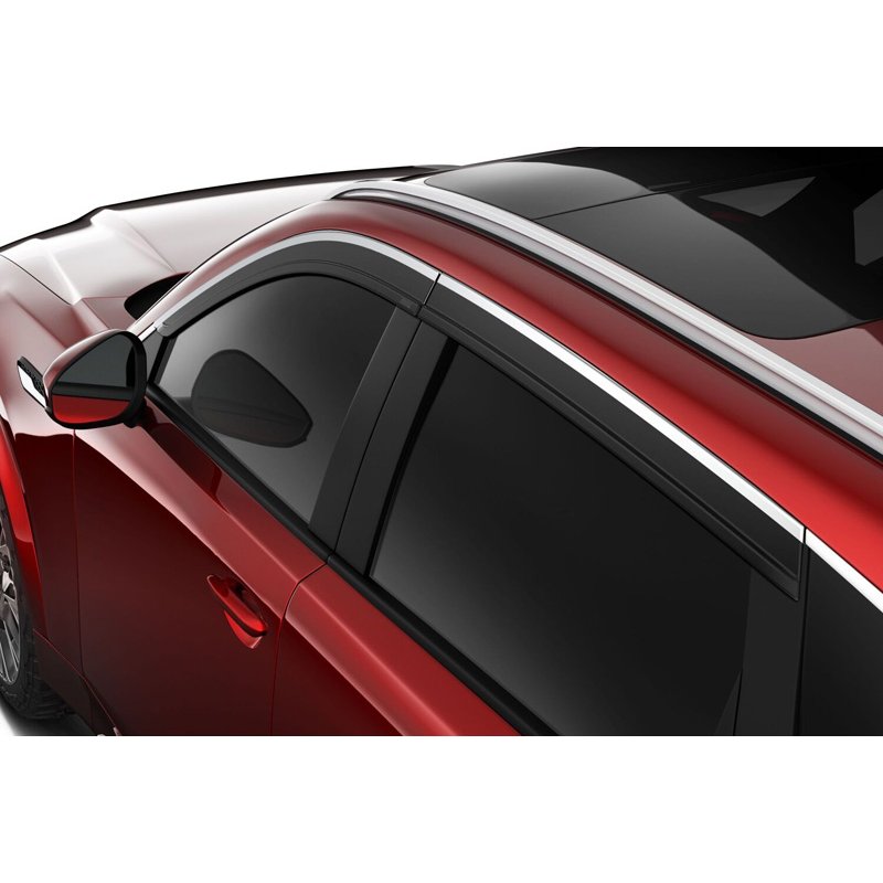 Husky Liners | Low Profile Ventvisor Deflector; Smoke with Chrome Trim; Outside Mount; 4 pc. - CX-90 2.5L / 3.3T 2024-2025