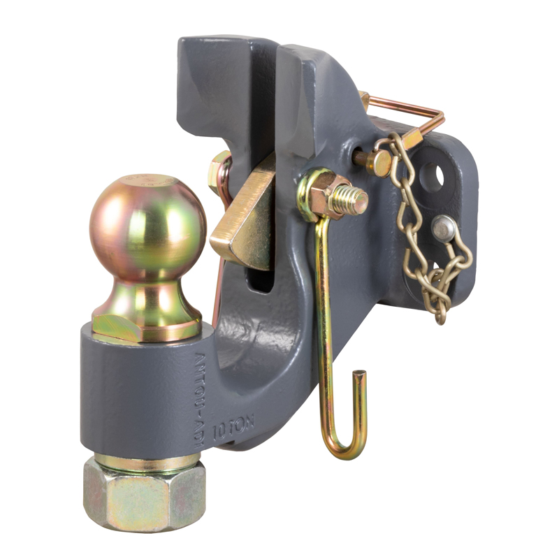 CURT | SecureLatch Ball & Pintle Hitch (2" Ball, 20,000 lbs.)
