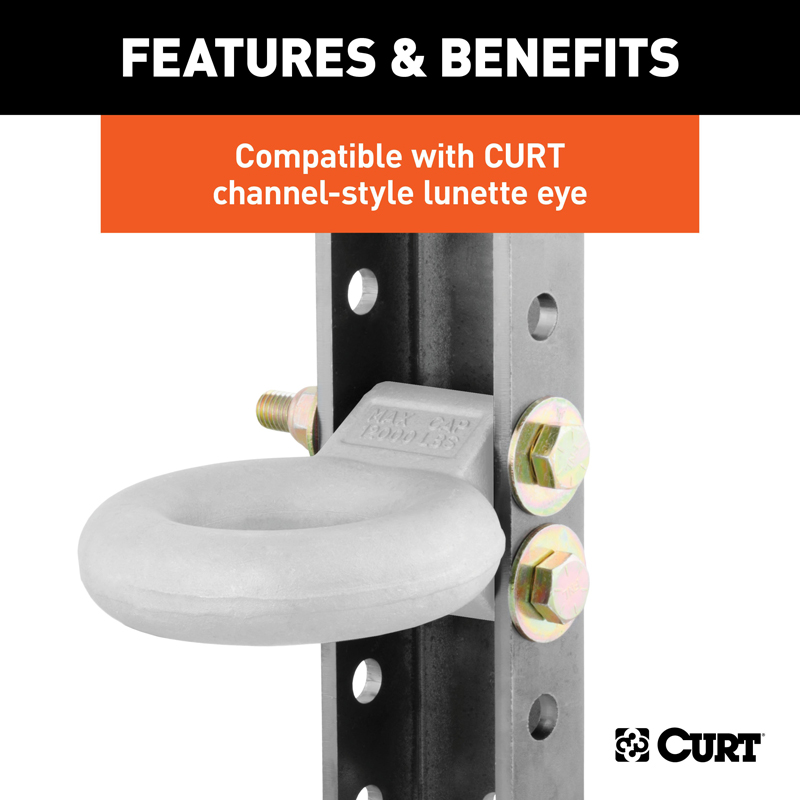 CURT | Adjustable Coupler Channel (3" I.D., 11-3/4" High) CURT Hitch Balls & Mounts