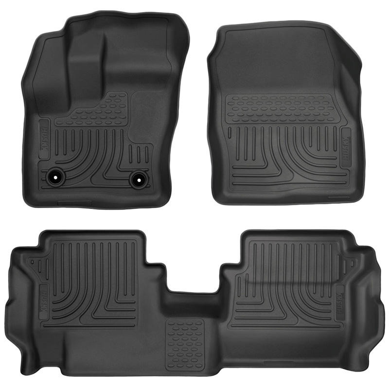 Husky Liners | Weatherbeater - Front & 2nd Seat Floor Liners - Avant & Arrière - Transit Connect 2014-2019