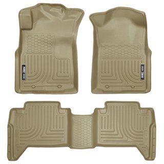 Husky Liners | Weatherbeater - Front & 2nd Seat Floor Liners (Footwell Coverage) - Tacoma 2.7L / 4.0L 2005-2015