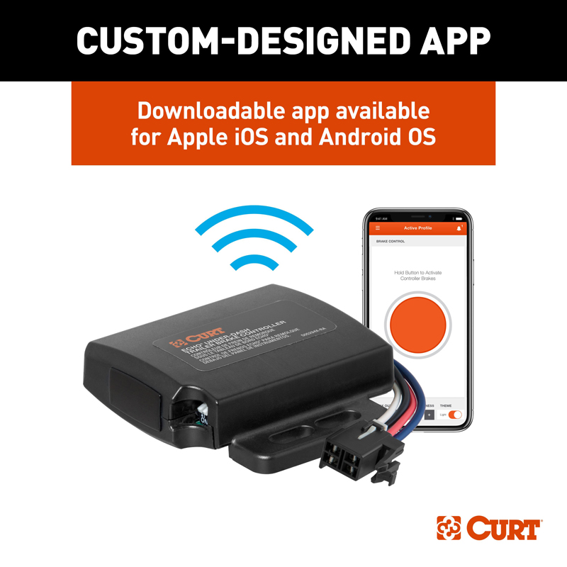 CURT | Echo Under-Dash Trailer Brake Controller, Bluetooth Smartphone Connection