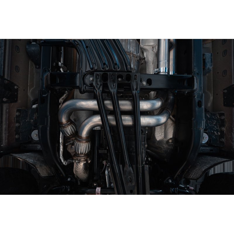 MBRP | MBRP 3-inch Cat-Back Dual Split Rear Exit, T304 with CF Tips. - Ram 1500 3.0T 2025-2026