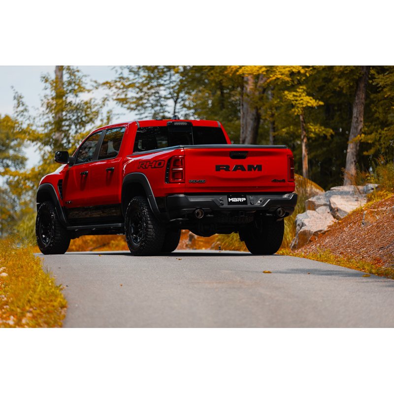 MBRP | MBRP 3-inch Cat-Back Dual Split Rear Exit, T304 with CF Tips. - Ram 1500 3.0T 2025-2026