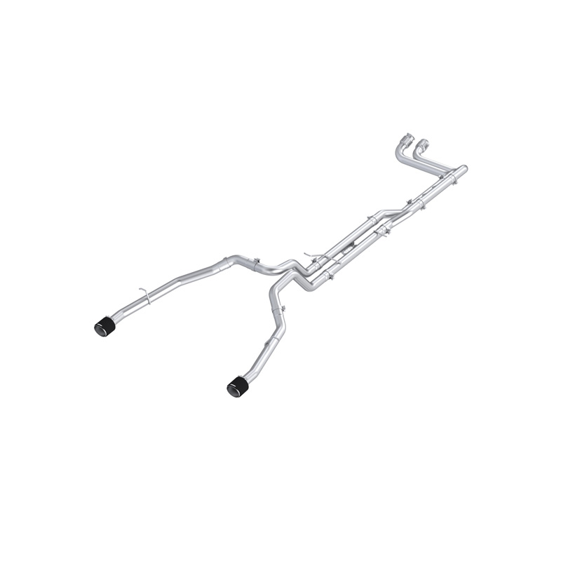 MBRP | MBRP 3-inch Cat-Back Dual Split Rear Exit, T304 with CF Tips. - Ram 1500 3.0T 2025-2026