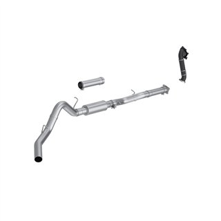 MBRP | MBRP 4in. Cat-Back Single Side with Downpipe, AL. - Silverado / Sierra 2500 HD 6.6L 2001-2004