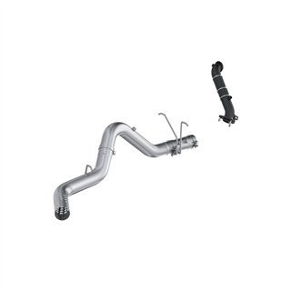 MBRP | MBRP 4in. Filter Back Single Side with Downpipe, AL. - Silverado / Sierra 2500 HD / 3500 HD 6.6L 2015-2016