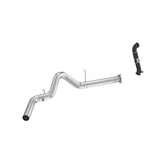 MBRP | MBRP 4in. Filter Back Single Side with Downpipe, AL. - Silverado / Sierra 2500 HD / 3500 HD 6.6L 2007-2010