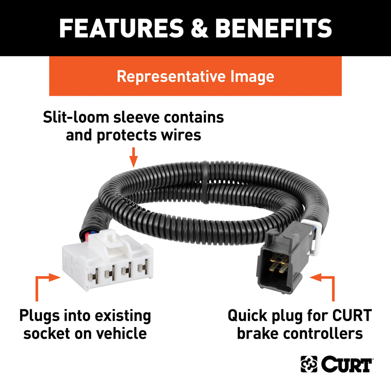 CURT | Trailer Brake Controller Harness - Cadillac / Chevrolet / GMC 2014-2020