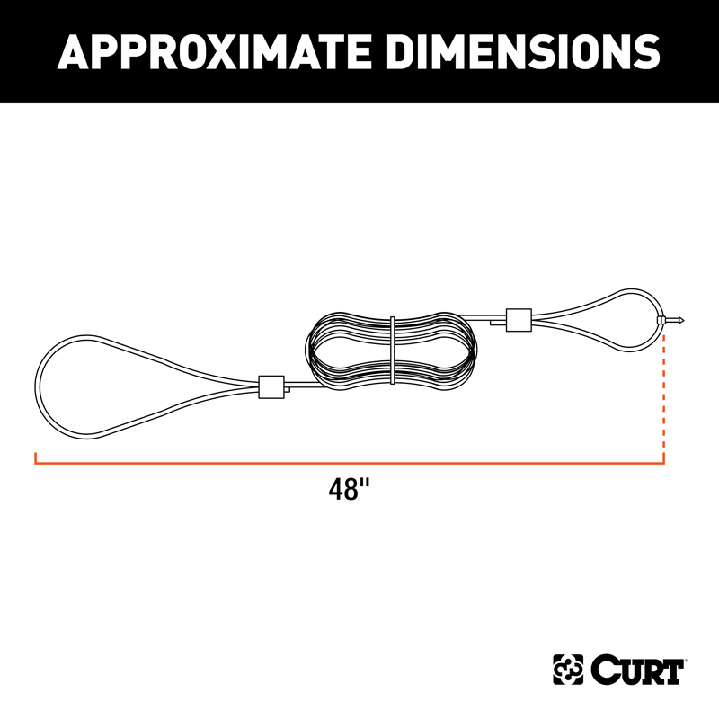 CURT | Replacement Breakaway Switch Lanyard (Packaged) CURT Hitch Accessories