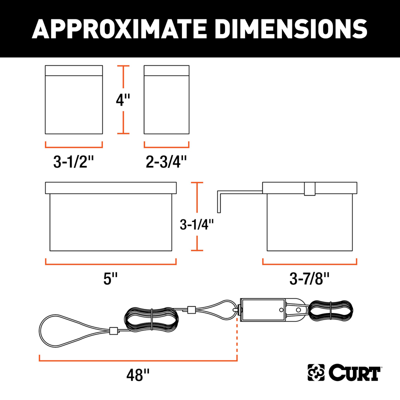 CURT | Soft-Trac 2 Breakaway Kit CURT Electrical & Wiring