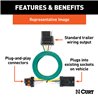 CURT | Custom Wiring Harness, 4-Way Flat Output - Wrangler (JK) 3.6L / 3.8L 2007-2018