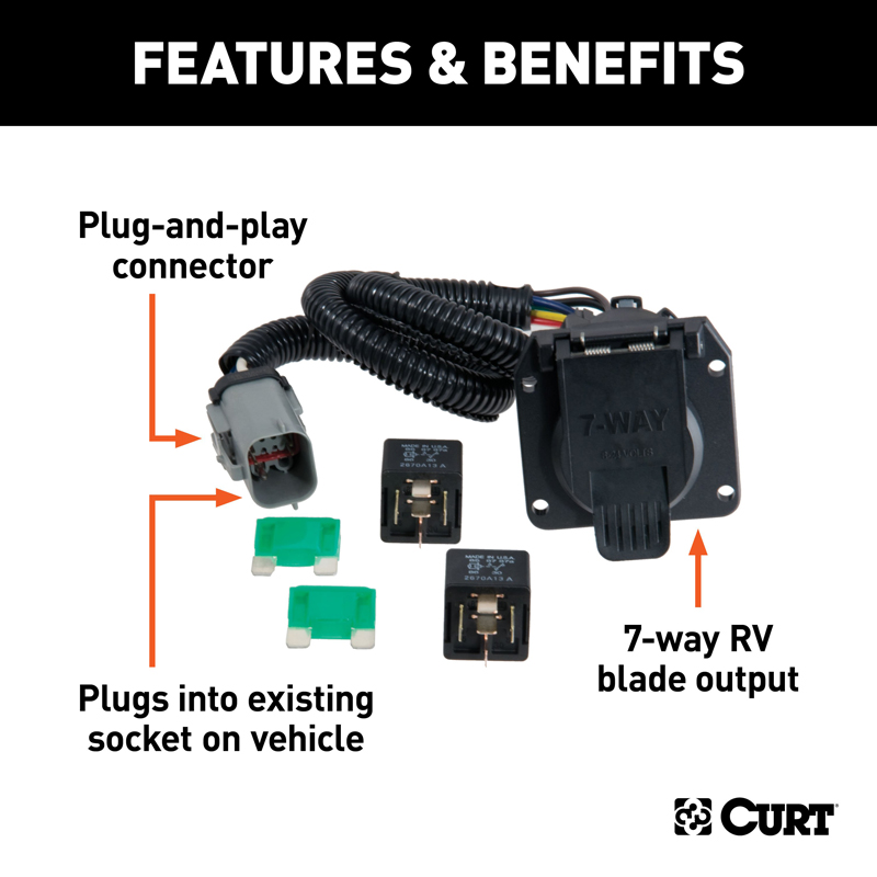 CURT | Custom 7-Way RV Blade - F-250 / F-350 2000-2001 CURT Electrical & Wiring