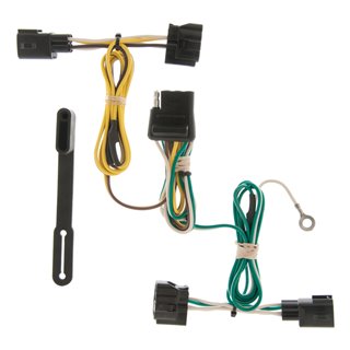 CURT | Custom Wiring Harness, 4-Way Flat Output - Wrangler 2.4L / 2.5L / 4.0L 1998-2006