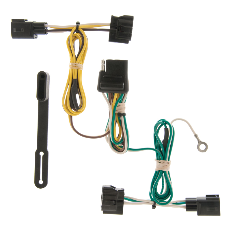 CURT | Custom Wiring Harness, 4-Way Flat Output - Wrangler 2.4L / 2.5L / 4.0L 1998-2006