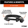 CURT | Replacement OE 4-Way Flat Socket (T's into USCAR) - Audi / Buick / Cadillac / Chevrolet 2000-2023