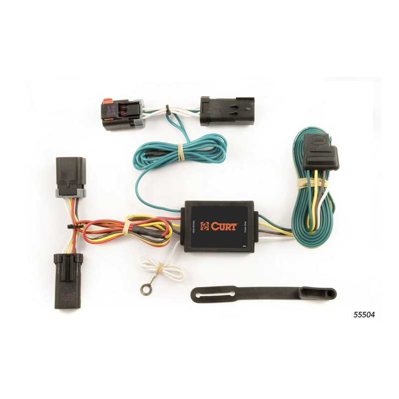 CURT | Custom Wiring Harness, 4-Way Flat Output - Ram 1500 / 2500 / 3500 2002-2005 CURT Electrical & Wiring