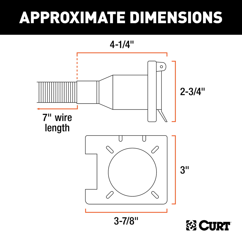 CURT | Dual-Output 6 & 4-Way Connector (Plugs into USCAR) - Audi / Buick / Cadillac / Chevrolet 2000-2023 CURT Electrical & W...