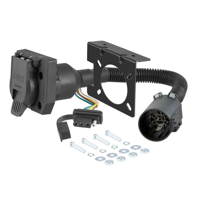 CURT | Dual-Output 7 & 4-Way Connector (Plugs into USCAR) - Audi / Buick / Cadillac / Chevrolet 2000-2023