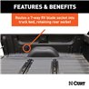 CURT | 7' Custom Wiring Extension Harness (Adds 7-Way RV Blade to Truck Bed, Packaged) - Chevrolet / Dodge / Ford 2000-2023