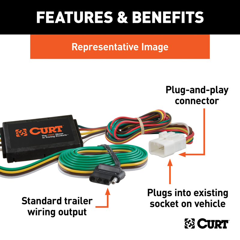 CURT | Custom 4-Flat - Highlander 2.4L / 3.3L 2004-2007
