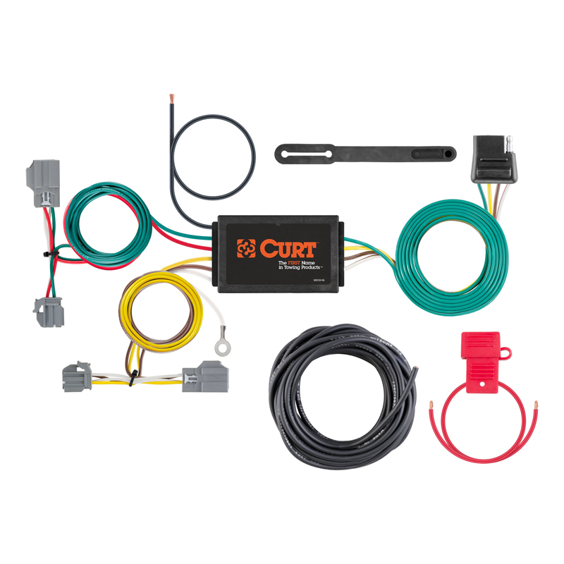 CURT | Custom Wiring Harness, 4-Way Flat Output - Focus 1.0T / 2.0L / 2.3T 2012-2018 CURT Electrical & Wiring