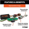 CURT | Custom Wiring Harness, 4-Way Flat Output - Rio 1.6L 2012-2017 CURT Electrical & Wiring