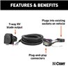 CURT | Custom Wiring Harness, 7-Way RV Blade Output - Explorer 2.0T / 3.5L 2011-2015