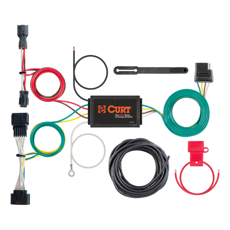 CURT | Custom Wiring Harness, 4-Way Flat Output - Sportage 2.0L / 2.4L 2017-2022 CURT Electrical & Wiring