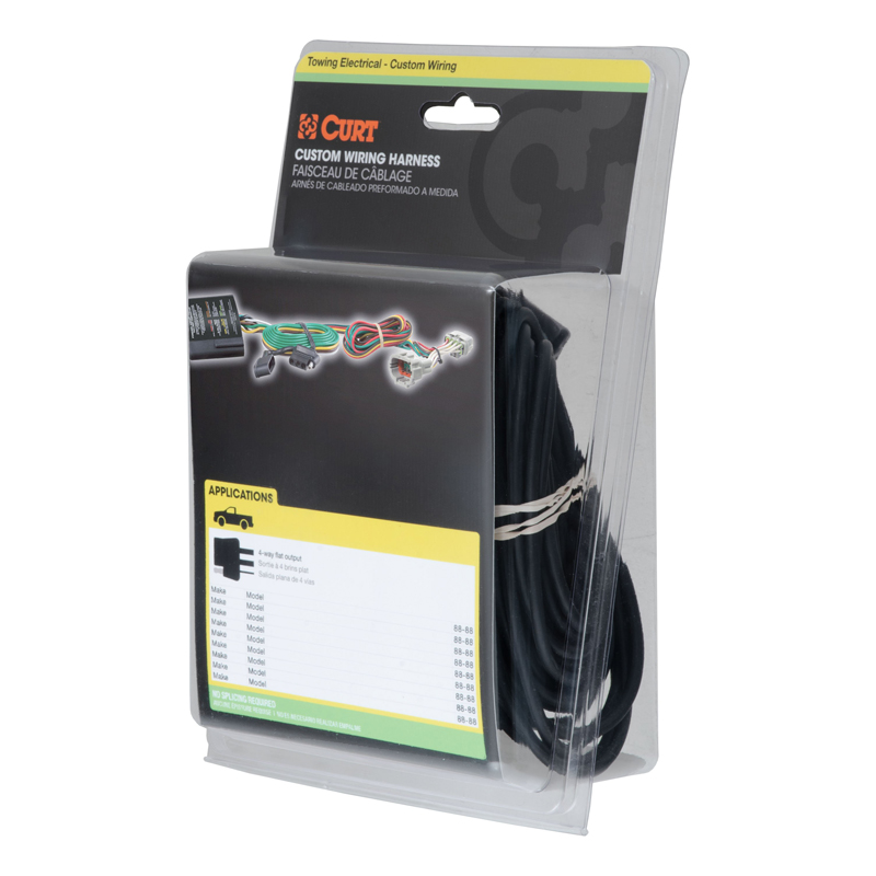 CURT | Custom Wiring Harness, 4-Way Flat Output - Fusion 2013-2020