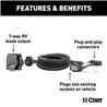 CURT | Custom Wiring Harness, 7-Way RV Blade Output - F-150 2015-2020