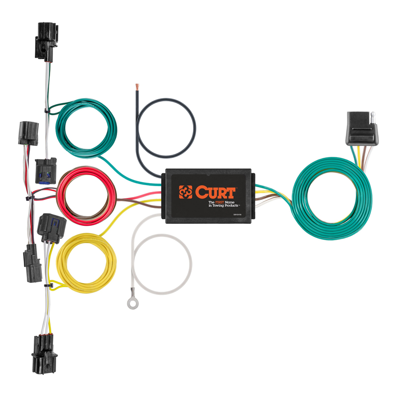 CURT | Custom Wiring Harness, 4-Way Flat Output - Forte 1.6T / 2.0L 2019-2023 CURT Electrical & Wiring