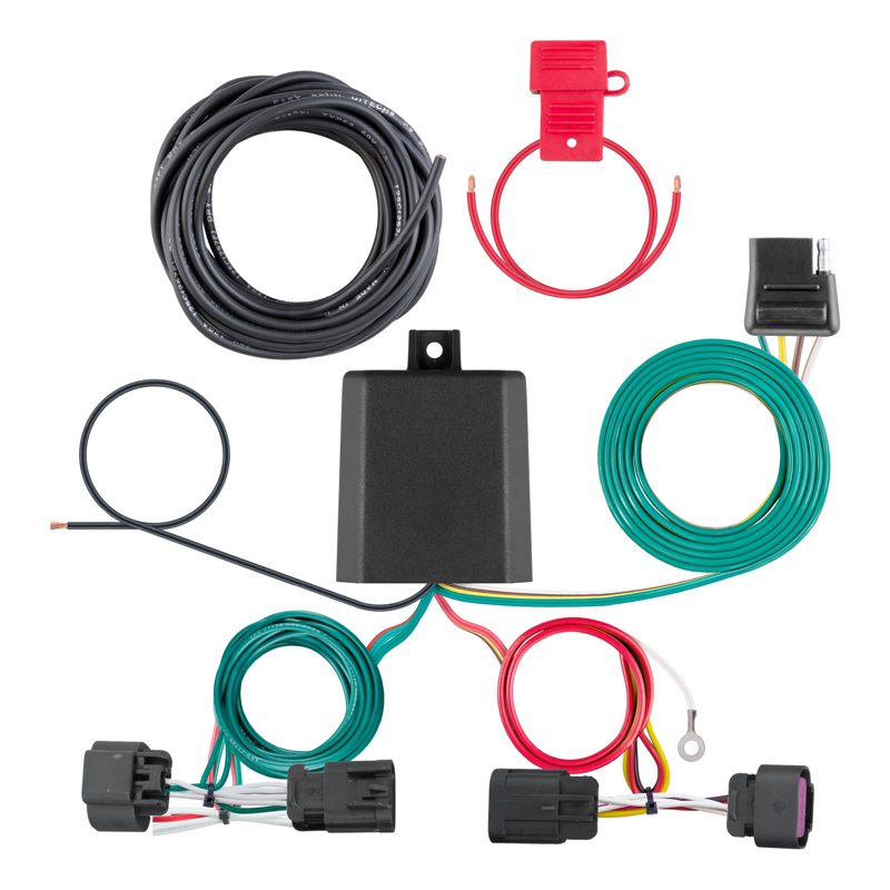 CURT | Custom Wiring Harness, 4-Way Flat Output CURT Electrical & Wiring