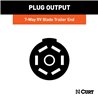 CURT | Cold-Weather Replacement 7-Way RV Blade with 6' Wires (Trailer Side) CURT Electrical & Wiring